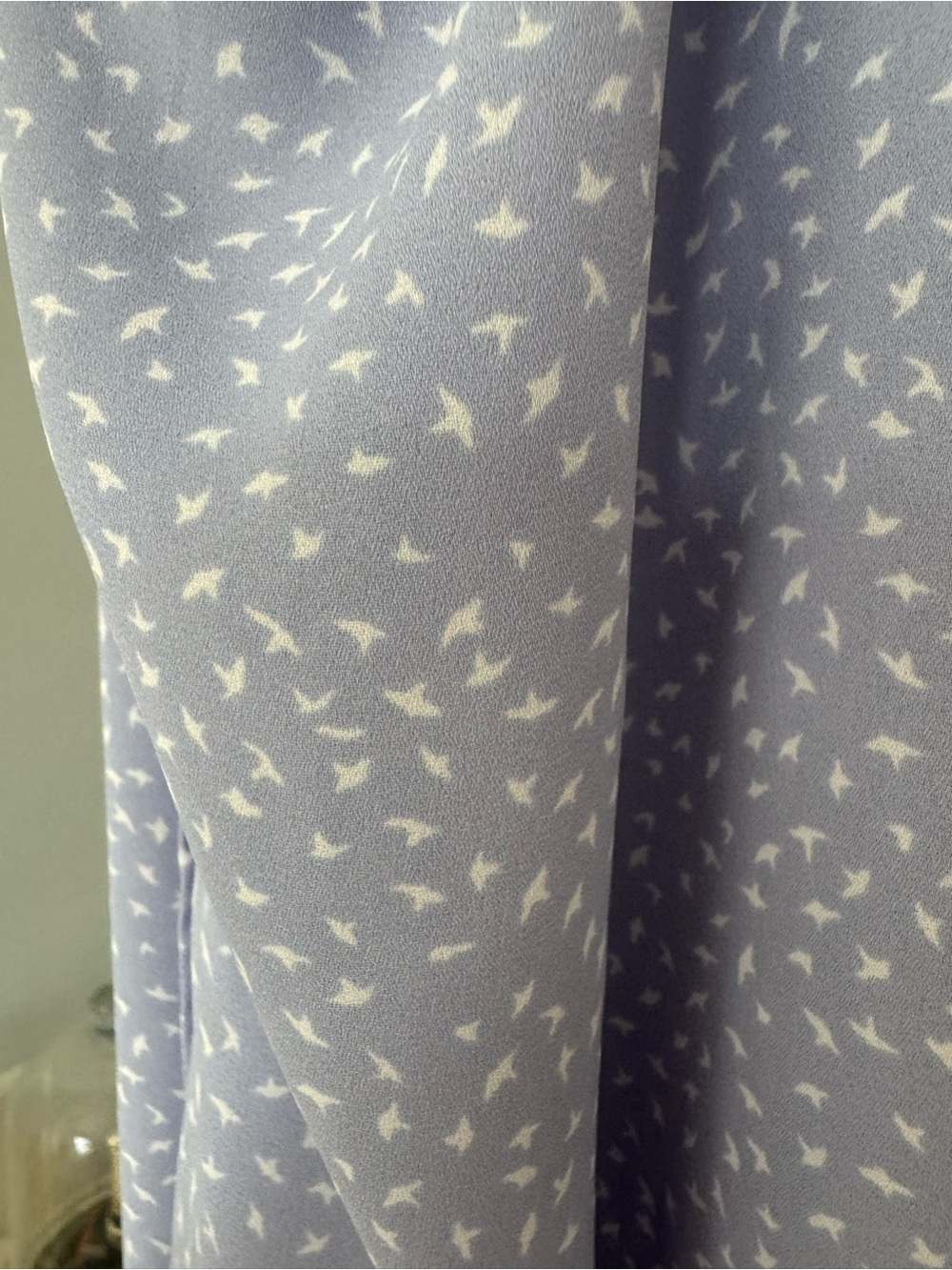 LOFT Pale Blue camisoles with White Micro Print - Picture 8 of 9